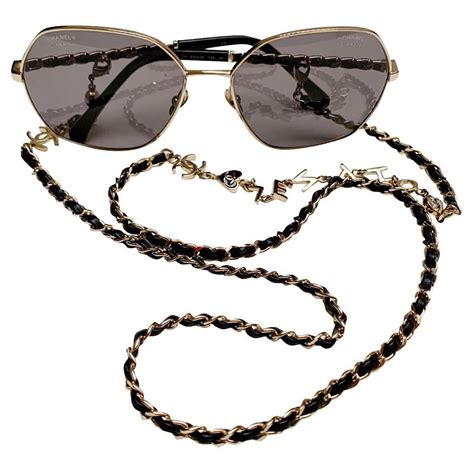 chanel shield sunglasses|chanel sunglasses with chain 2022.